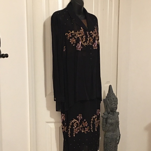 Vintage Platinum Dorothy Schoelen dress w/blouse - Picture 2 of 10